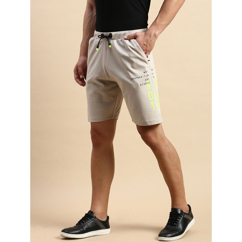 SHOWOFF Mens Printed Beige Regular Shorts (36)