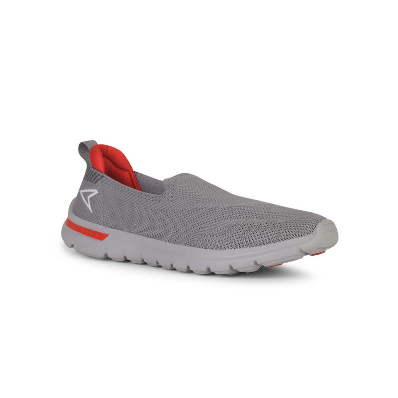 Power Grey Men Slip-On Sports Running Shoes (UK 9)