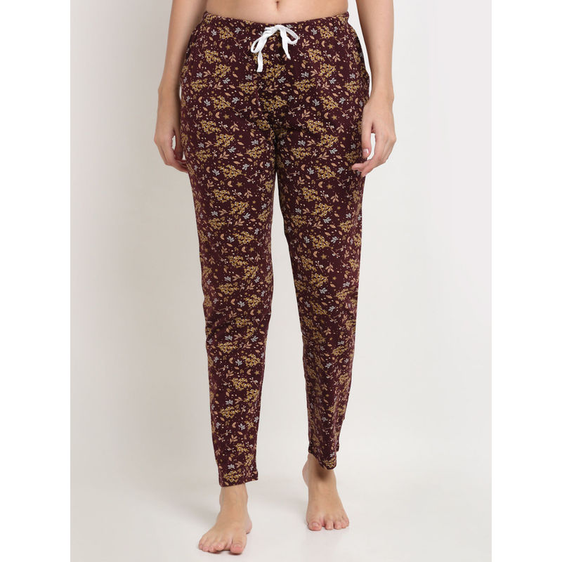 Kanvin Womens Printed Pyjamas Brown (S) Brown
