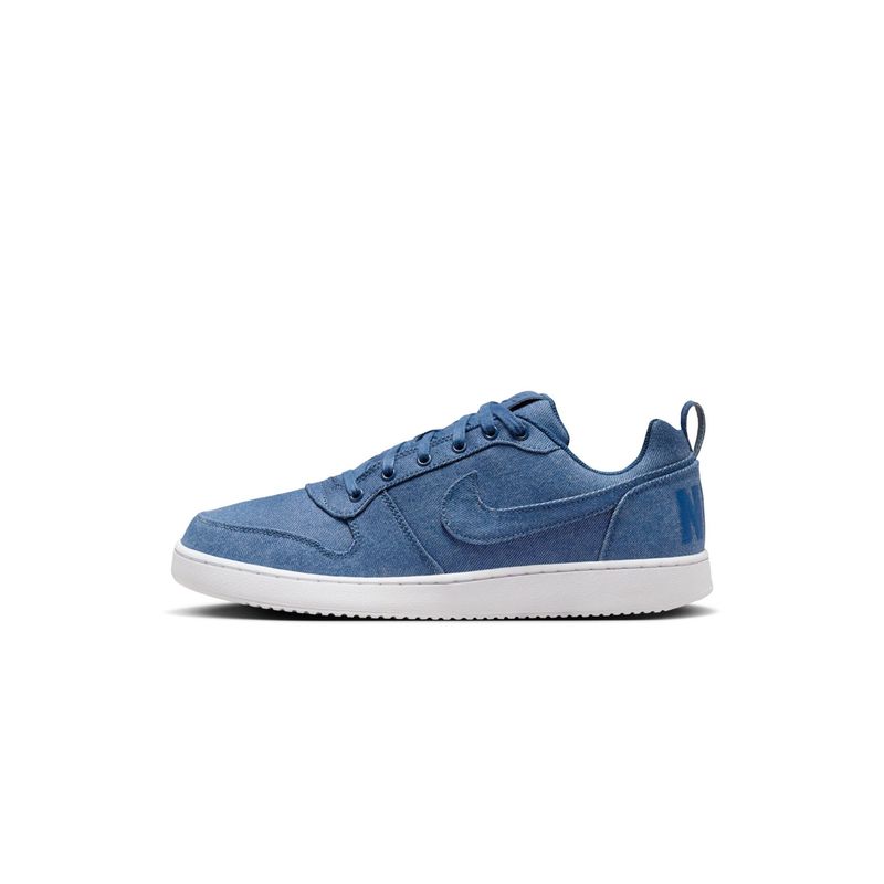 Nike Court Borough Low Premium Men Blue Basketball Shoes (UK 5.5)