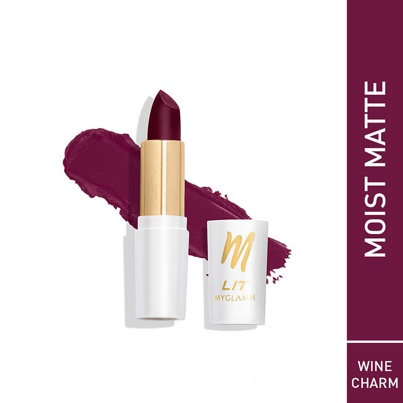 MyGlamm Lit Moist Matte Lipstick - Wine Charm