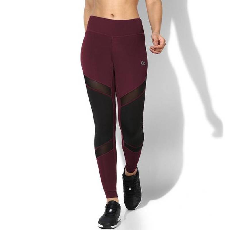 Silvertraq Ath Mesh Block Leggings - Purple (XS)