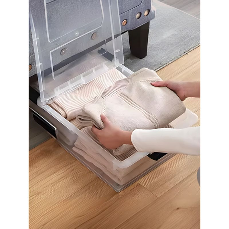 UMAI Underbed Storage Box with Lids & Wheels Multipurpose Organizer Transparent (S)