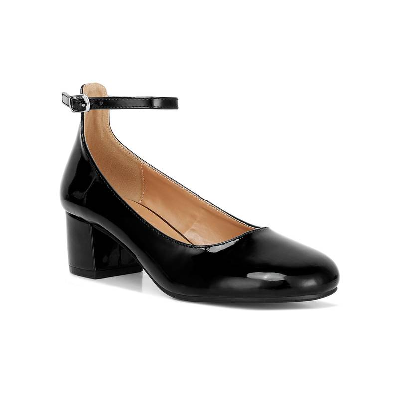 Rag & Co Women Black Block Heels (EURO 37)