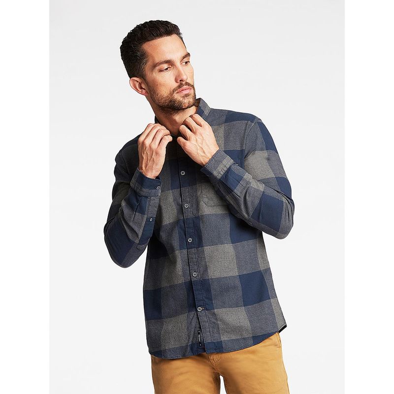 LINDBERGH Mens Checked Relaxed Fit Shirt (S)