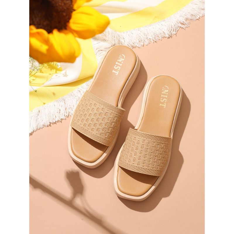 GNIST Flatform Beige Sandal Heels (EURO 39)