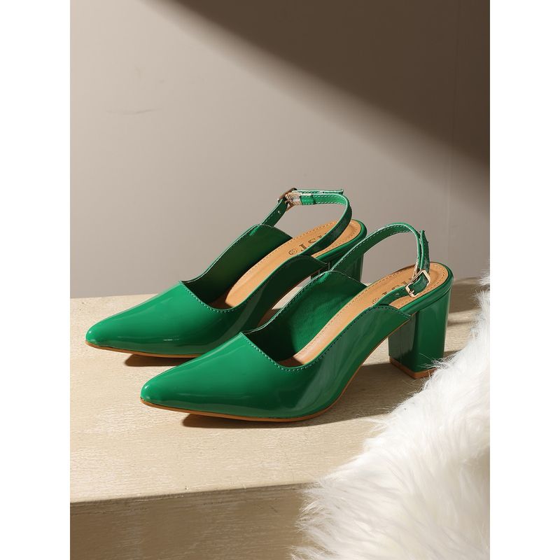 GNIST Classic Green Block Pump Heels (EURO 39)