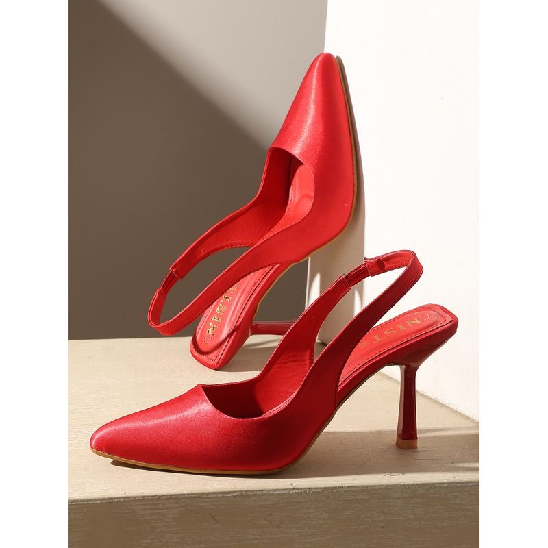 GNIST Pointed Red Stiletto Pump Heels (EURO 40)