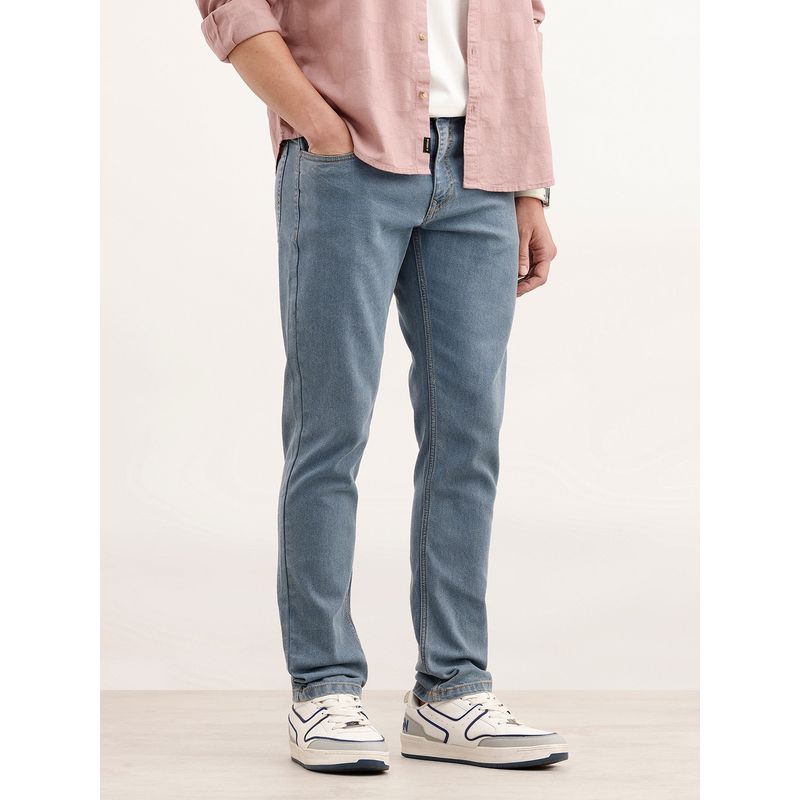 WROGN Faded Light Blue Slim Fit Denim Jeans (28)