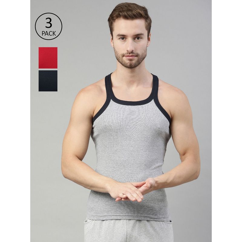 Dixcy Scott Originals Men's Sleeveless Cotton Fabric Vest (Pack of 3) (S)