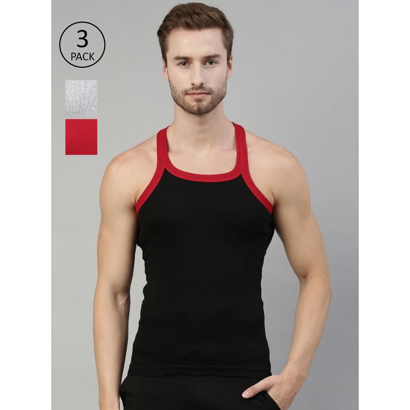 Dixcy Scott Originals Men's Sleeveless Cotton Fabric Vest (Pack of 3) (S)