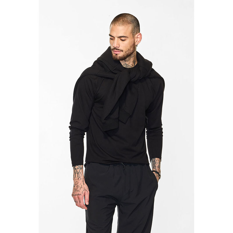 Snitch Men Black Core Lab Solid Slim Fit T-Shirt (2XL)