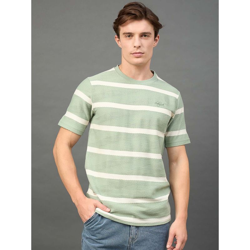 Club York Light Green Striped T-Shirt (M)