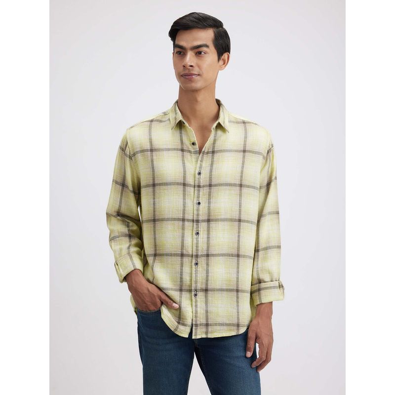 Pepe Jeans Men's Green Checks Shirt (L)