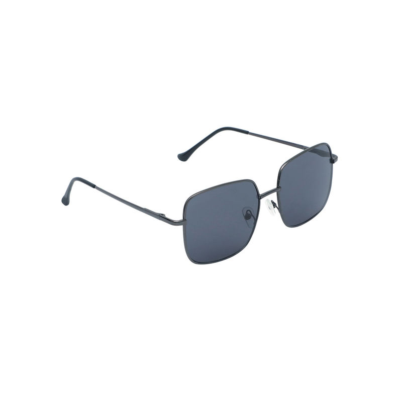 Spiky Metallic Frame Black Lens Rectangle UV Protection Sunglass Buy