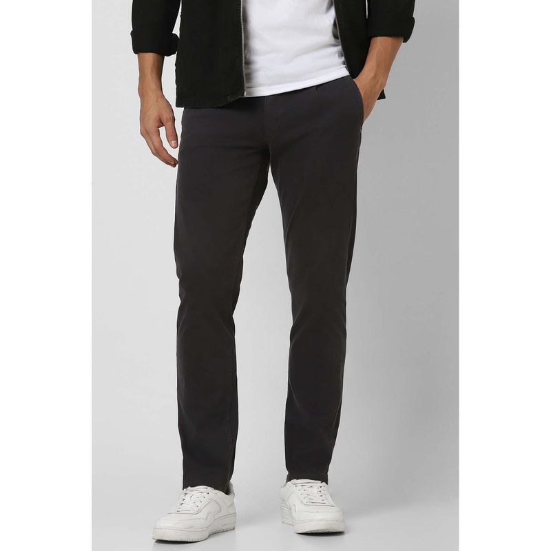 Van Heusen Men's Grey Solid Slim Fit Jeans (36)