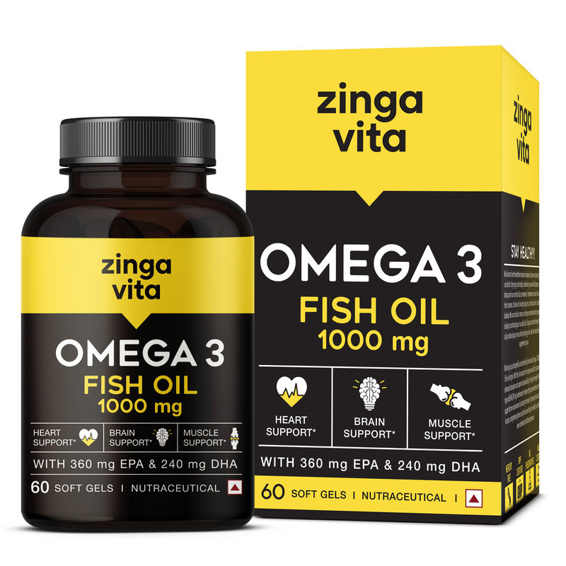 Buy Zingavita Omega 3 Fish Oil High Strength (1000mg) Capsules For