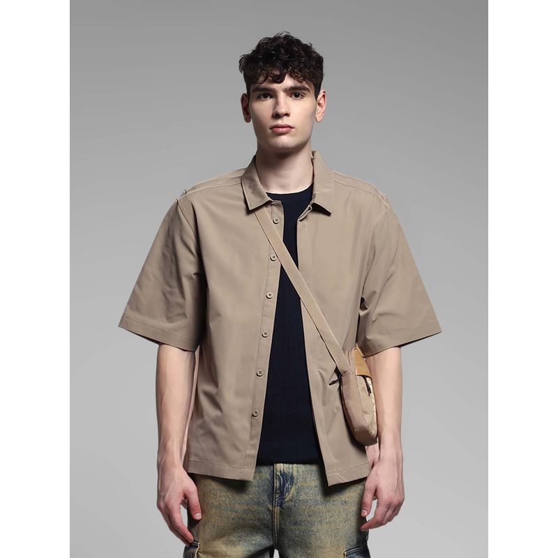 Jack & Jones Brown Oversized Fit Shirt (M)