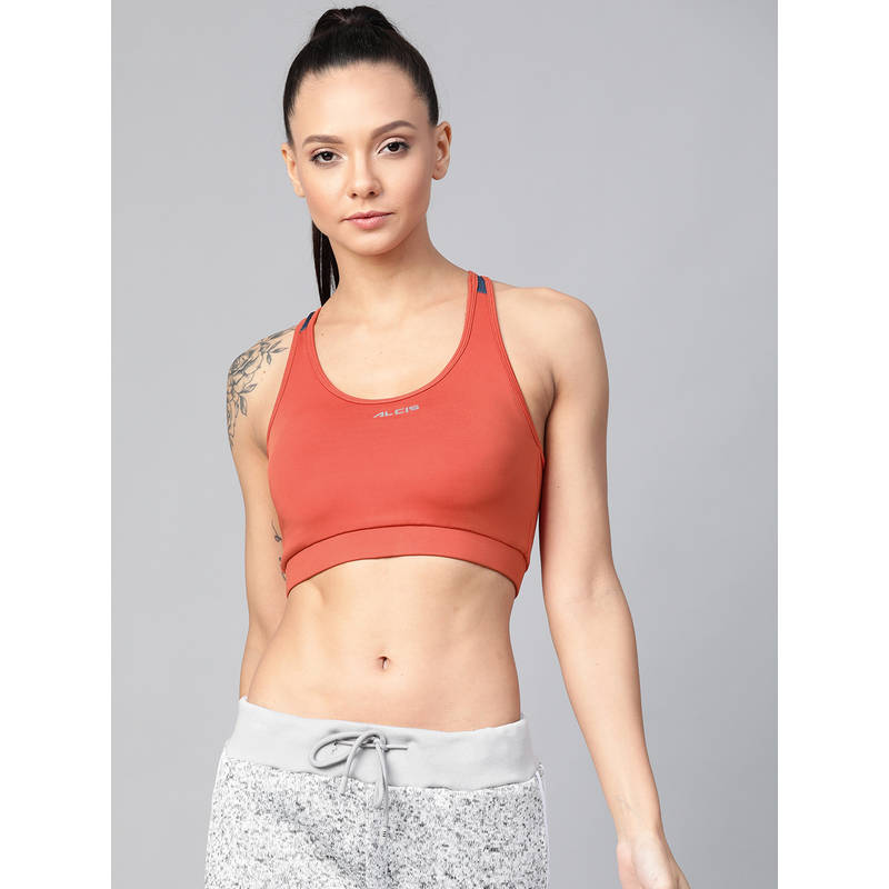 Alcis Women Red Solid Bra (XL)