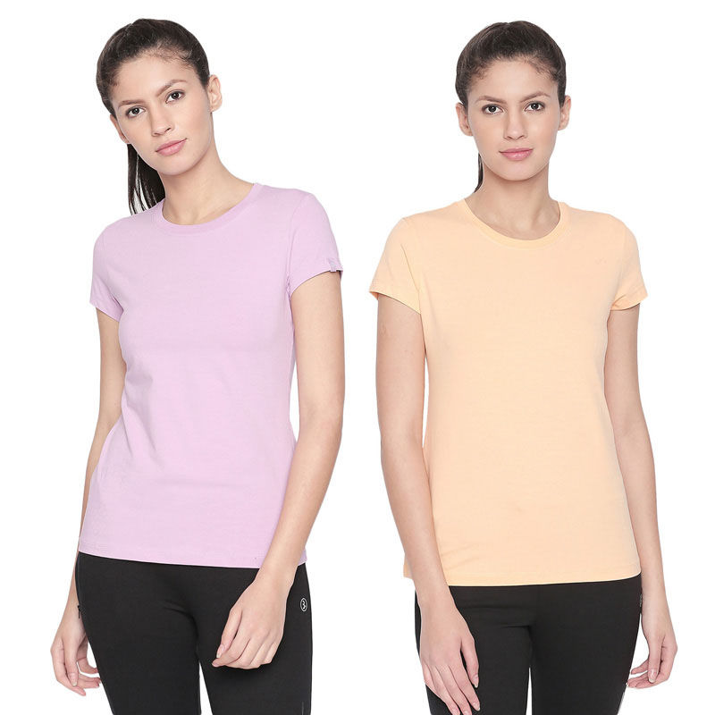 Bodycare Bodyactive Pack Of 2 Women'S Tshirt - Multi-Color (M)