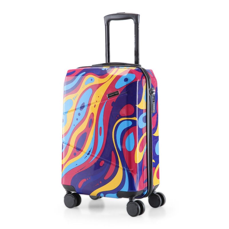 Nasher Miles Manali Polycarbonate Check-In Pink Multicolor Trolley Bag (L)