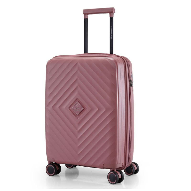 Nasher Miles Antwerp Polypropylene Check-In Bubblegum Mauve Trolley Bag (M)