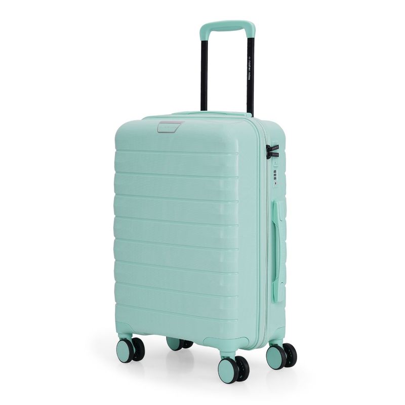 Nasher Miles Vienna Hard-Sided Polypropylene Check-In Cool Mint Trolley Bag (L)