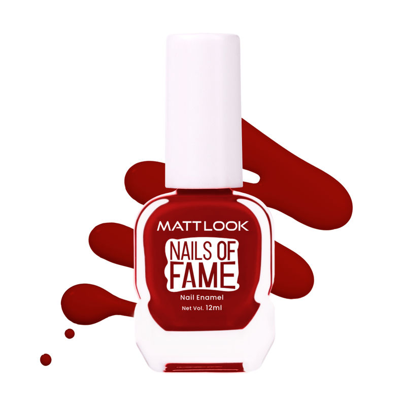 Matt look Nails Of Fame Nail Enamel - Maroon Apple