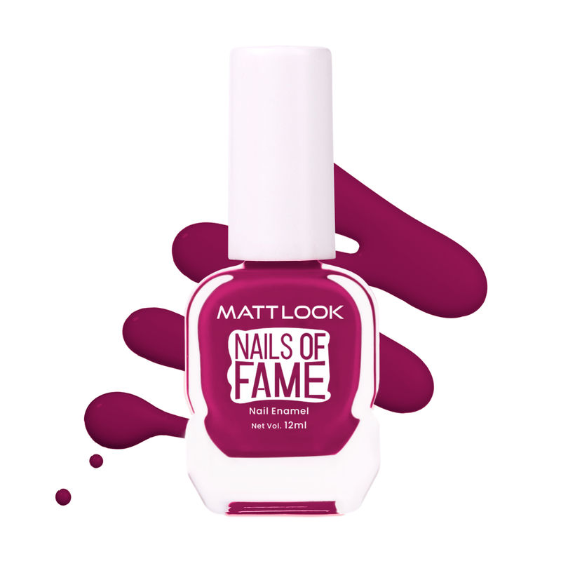 Matt look Nails Of Fame Nail Enamel - Velvet Wine