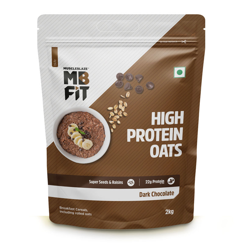 MuscleBlaze Fit High Protein Oats - Dark Chocolate