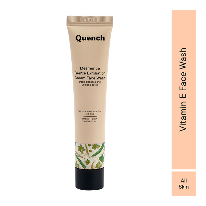 Quench Rice Water & Vitamin E Face Wash For Gentle Exfoliation