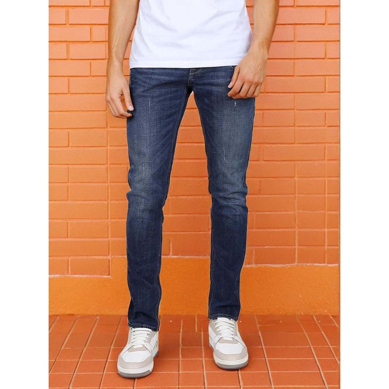 Lee Men Blue Bruce Skinny Fit Mid Rise Light Fade Jeans (34)