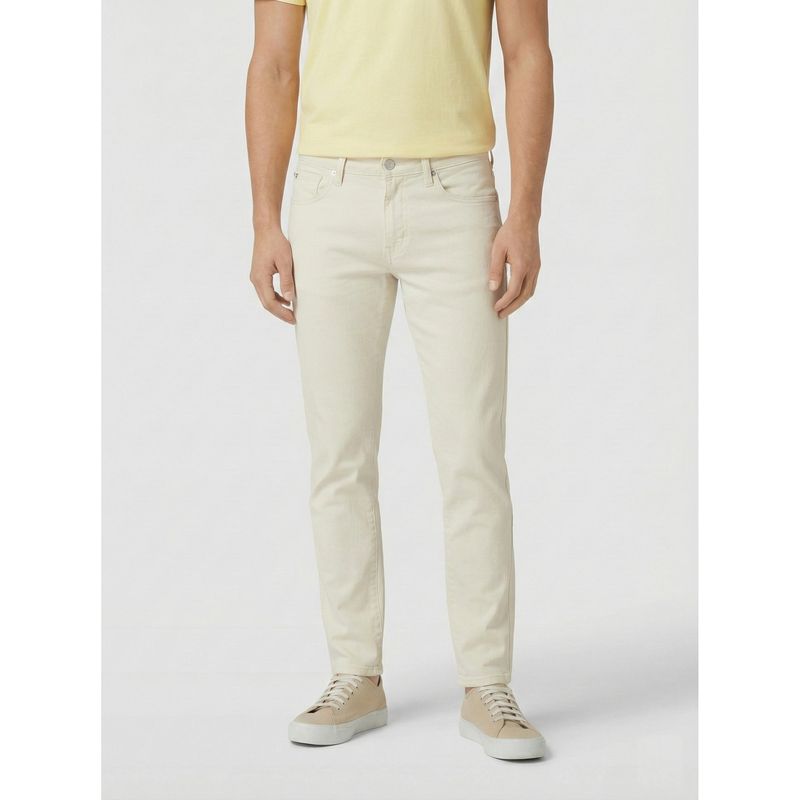 Wrangler Men Beige Bostin Slim Fit Mid Rise Jeans (30)