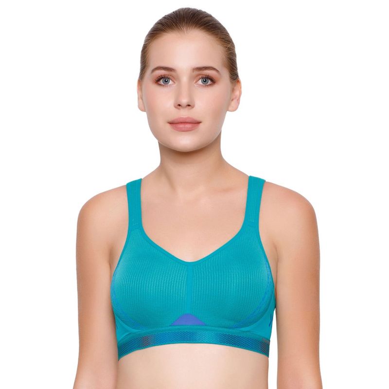 Triumph Triaction Cardio Cloud Padded Non Wired Sports Bra with Extreme Bounce Control - Green (34B)