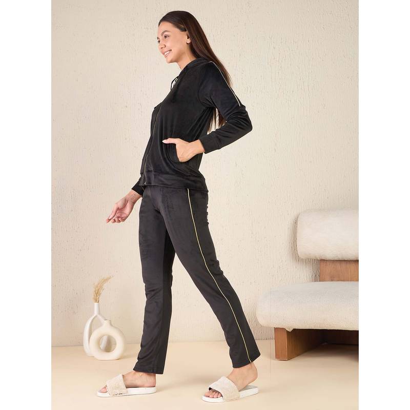 Sweet Dreams Women Black Solid Tracksuit (S)