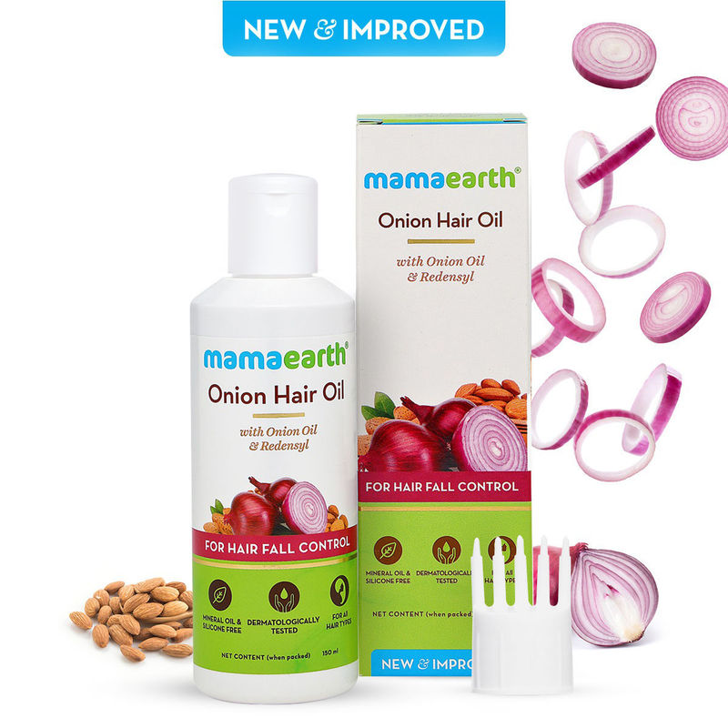 Mamaearth Onion Oil For Hair Regrowth & Hair Fall Control With Redensyl
