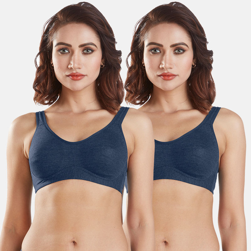 Sonari Minimizer Women's Seamless Bra - Navy Blue (32C)