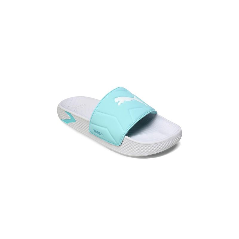 Puma Blue Softridepro Leadpuff Womens Sliders (UK 5)
