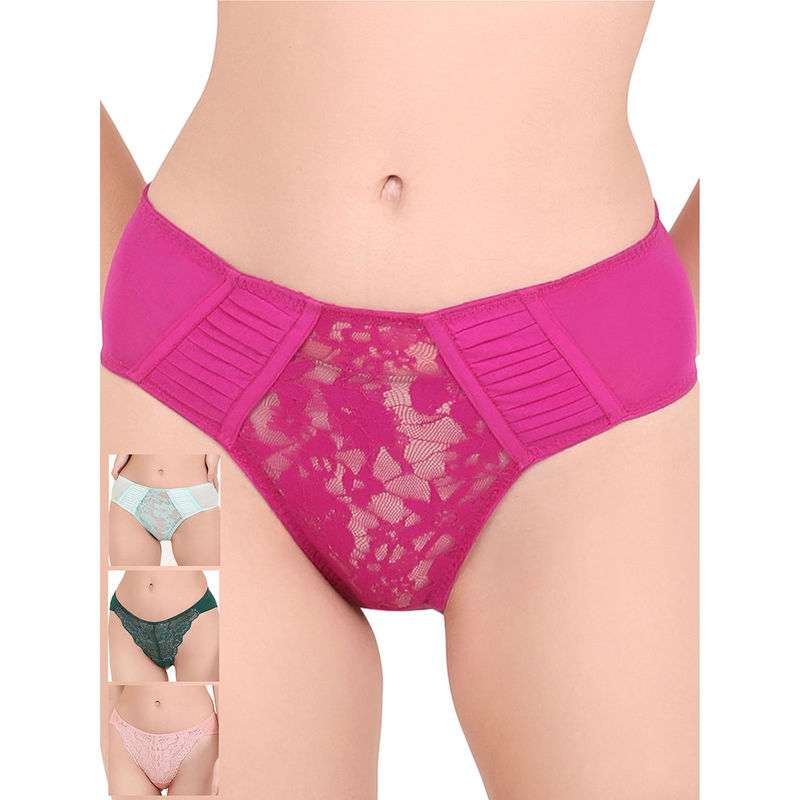 Curwish Pack of 4 - Enchantress Lace Panty (M)
