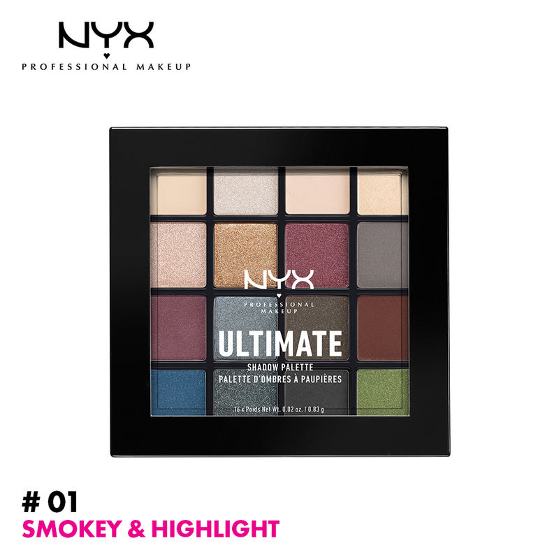 NYX Professional Makeup Ultimate Shadow Palette - Smoky And Highlight
