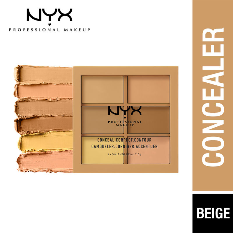 NYX Professional Makeup Conceal, Correct, Contour Palette - 3CP02 Medium/Moyen