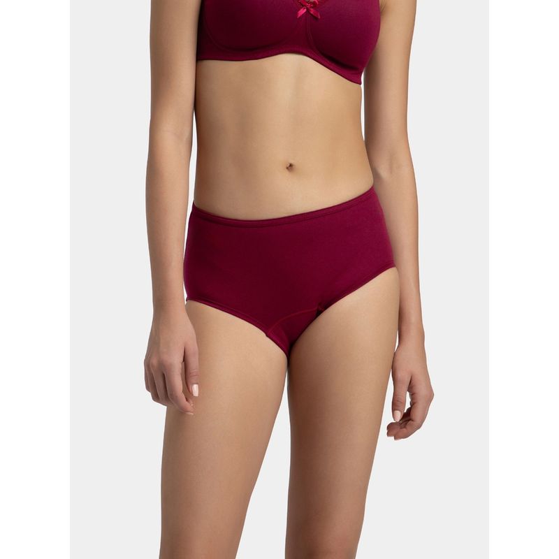 Jockey SW05 Women Super Combed Cotton Elastane Stretch Period Panty - Beet Red (L)