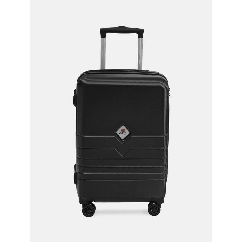 Swiss Military Unisex Arctic Hard 8 Wheel Spinner Trolley Bag - Black (S)