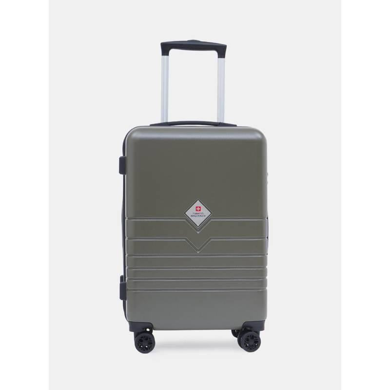 Swiss Military Unisex Arctic Hard 8 Wheel Spinner Trolley Bag - Olive (S)