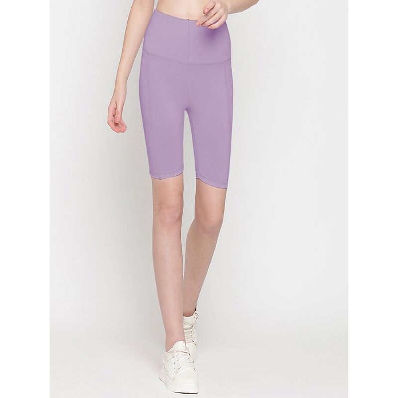 Wear Jukebox Lavender Long Line Super High Rise Shorts (XL)