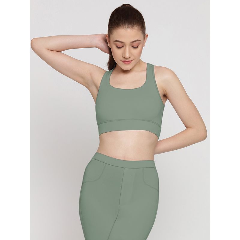 Wear Jukebox Green Flex Fit Sports Bra (S)