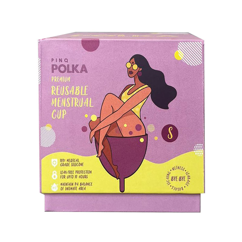 Buy PINQ Polka Premium Reusable Menstrual Cup Size - S Online