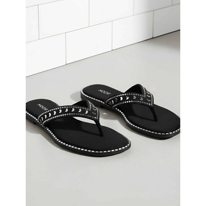 Mochi Women Black Casual Flats (EURO 36)