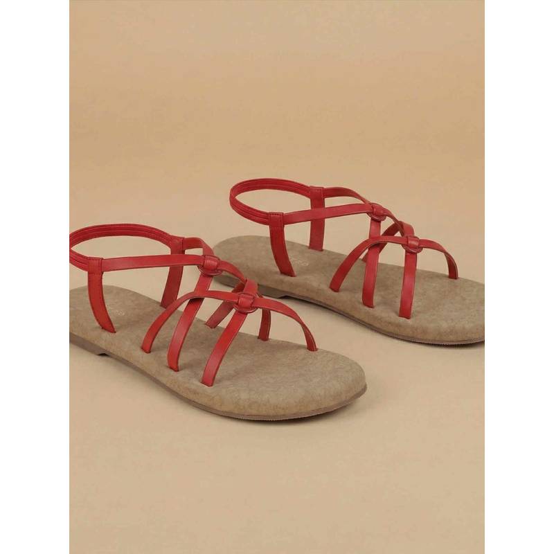 Metro Women Red Sandals (EURO 37)