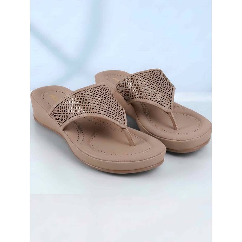 Mochi Women Beige Sandals (EURO 36)